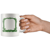 test mug template - green frame