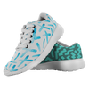 test shoe - abstract blue and aqua