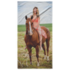test beach towel - girl on horse