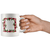 White 11oz Mug - Template - roses 20190225