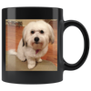 test black mug - fan, dog