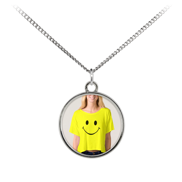 test necklace - happy shirt