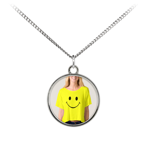 test necklace - happy shirt