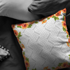 test personalized pillow - orange flower