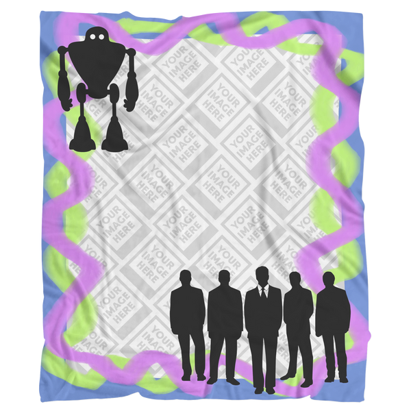 test personalized blanket - robot men