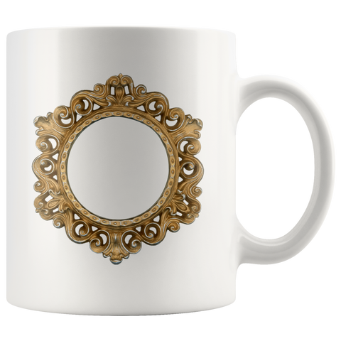 White 11oz Mug - Template - fancy frame 20190225