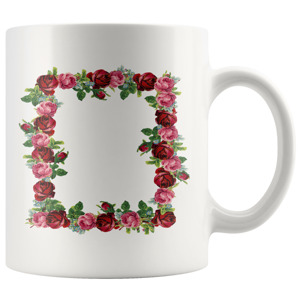 White 11oz Mug - Template - roses 20190225