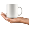 test white 11 oz mug - plain 1