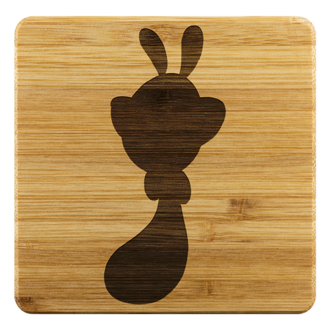 square wood coaster 1