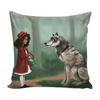 test pillow - girl cow wolf