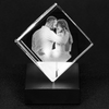 Personalized Cut Corner Cube Crystal