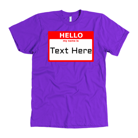test shirt - text here