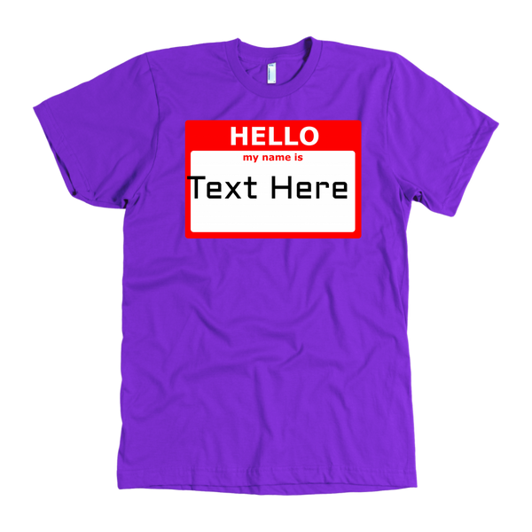 test shirt - purple hello there