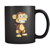 test black mug - monkey sign