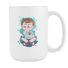 boy on white mug