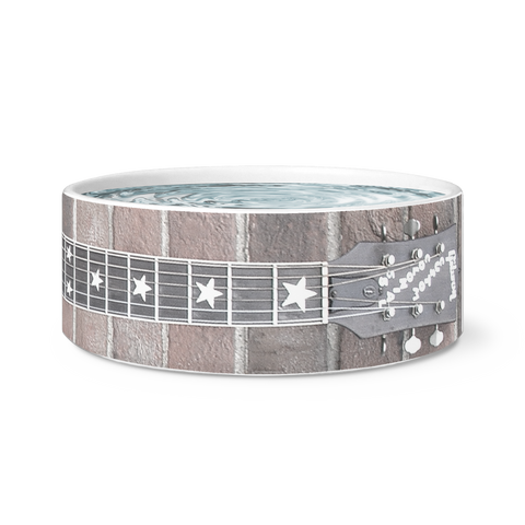 test dog bowl - guitar