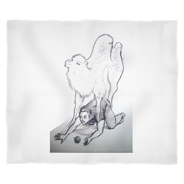 Camel Fleece Blanket Fancy
