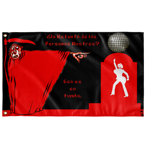 test wall flag - grave