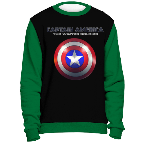 test sweater - cap green - green back