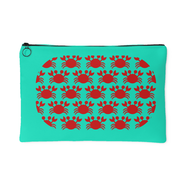 test accessory pouch - crab print
