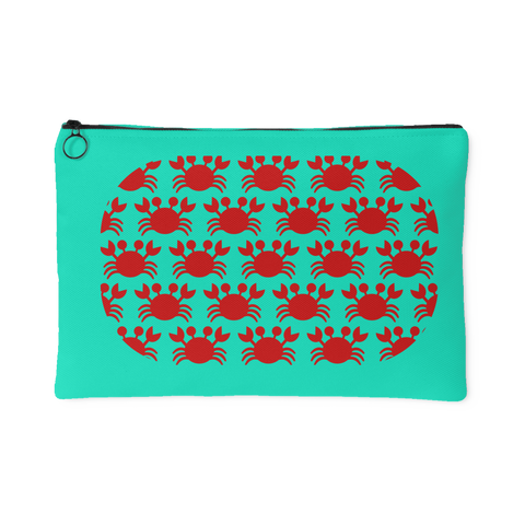 test accessory pouch - crab print