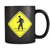 test black mug - monkey sign