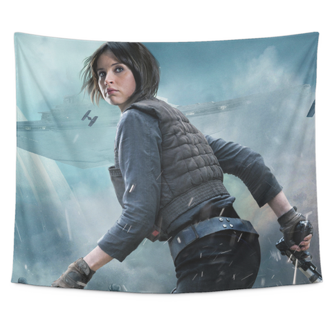 test tapestry - clock, space, skull