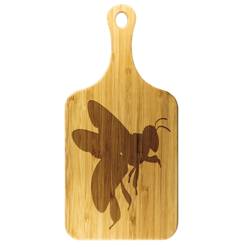 test handle cutting board - bee