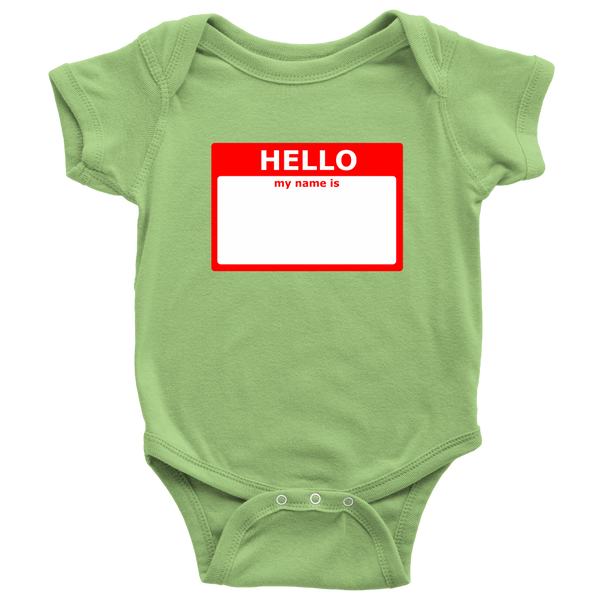 test shirt - hello my name is