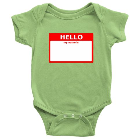 test shirt - hello my name is