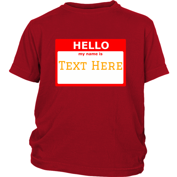 test shirt - hello my name is