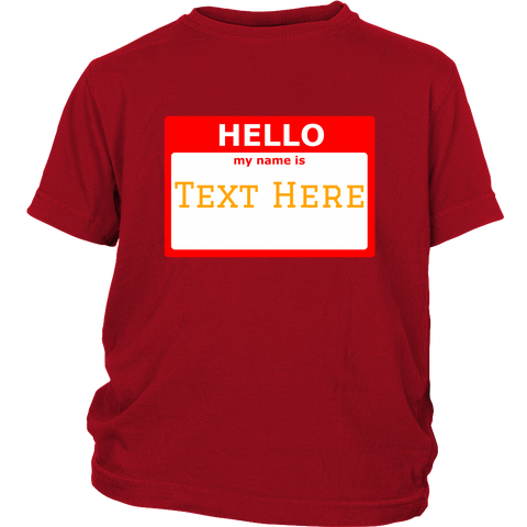 test shirt - hello my name is