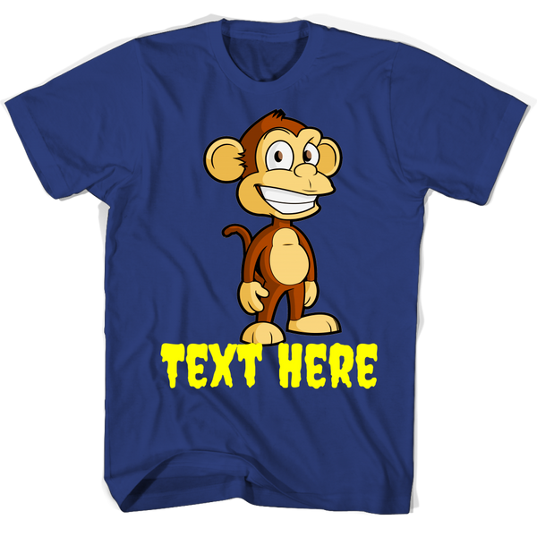 test shirt personaliztion - monkey - multiple variants