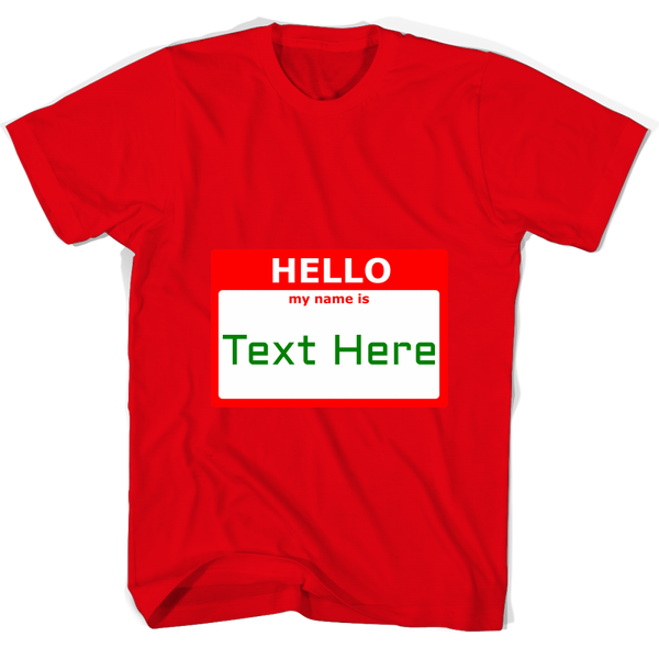 test shirt - text here!