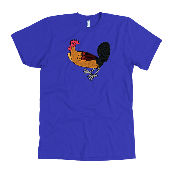 test shirt - rooster .75, half