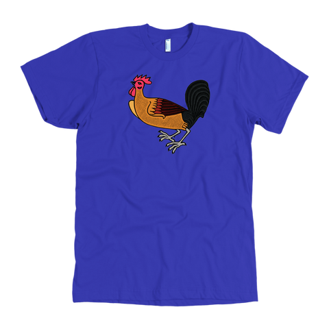 test shirt - rooster .75, half