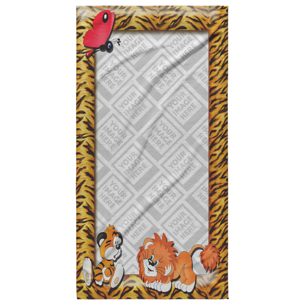 test beach towel - personailzed - portrait - lion tiger