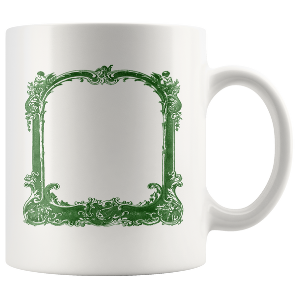 test mug template - green frame