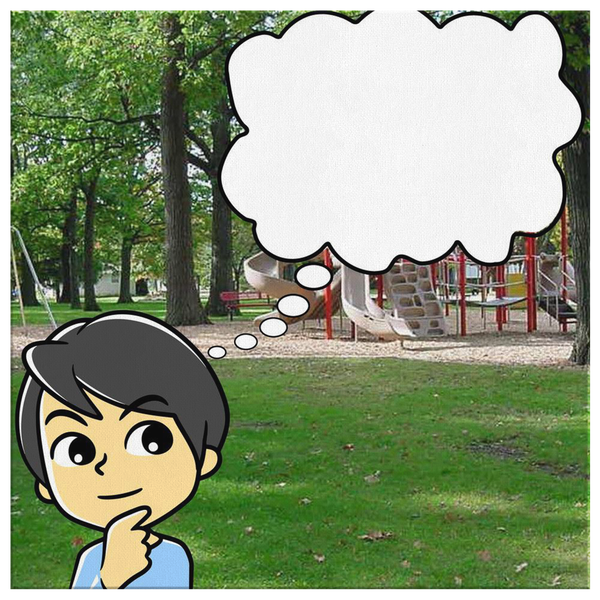 test canvas - thinking boy