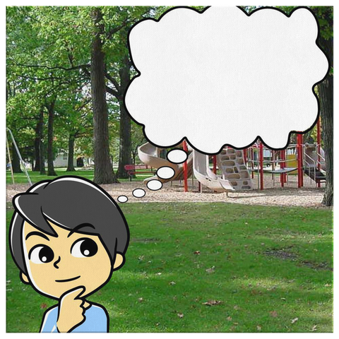 test canvas - thinking boy