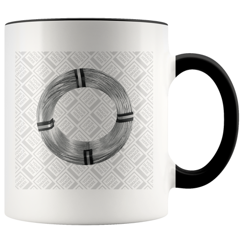 test personalized accent mug - wire spool