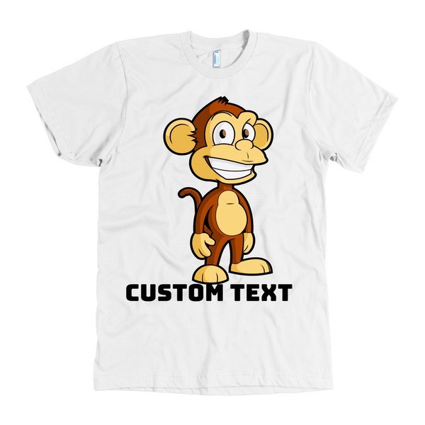 test shirt monkey text