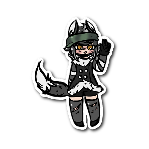 racoon girl sticker