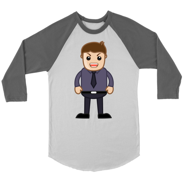 test baseball shirt - angry guy