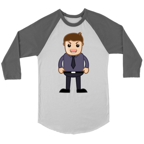 test baseball shirt - angry guy